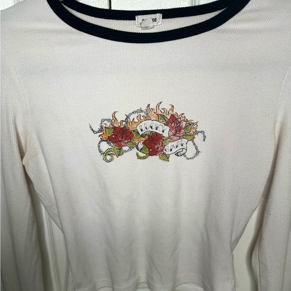 lucky babe crop long sleeve
